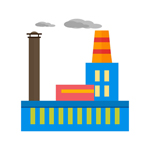 Factory, manufacturing, production icon vector image.Can also be used for ecology . Suitable for mobile apps, web apps and print media.